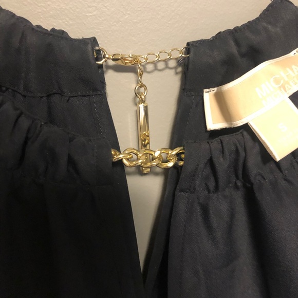 Michael Kors Navy Cold Shoulder Blouse - Picture 4 of 6